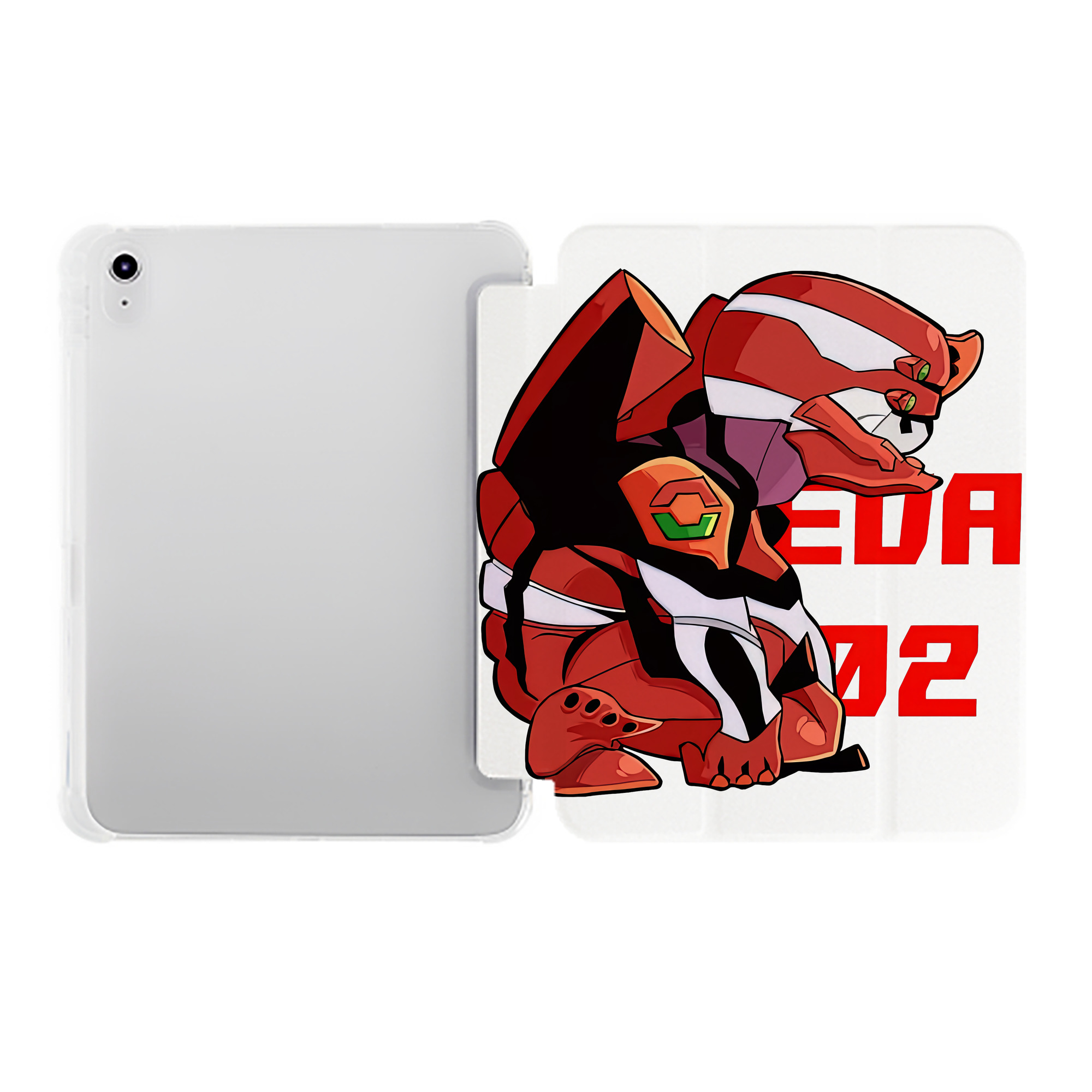 （画像用） EVA 新世紀エヴァンゲリオン IPad ケース ペン収納付き 三つ折りスタンド PUレザー×シリコン 対応機種9.5/10.5/10.9インチ